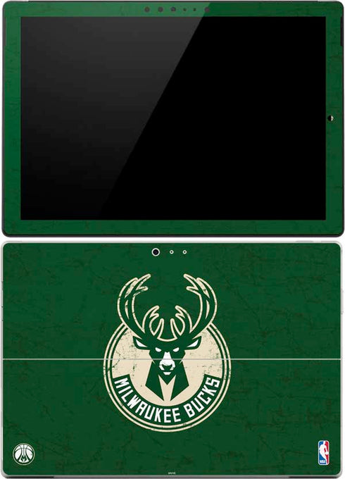 NBA Milwaukee Bucks Green Distressed Surface Pro 4 Skin