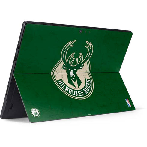 NBA Milwaukee Bucks Green Distressed Surface Pro 6 Skin