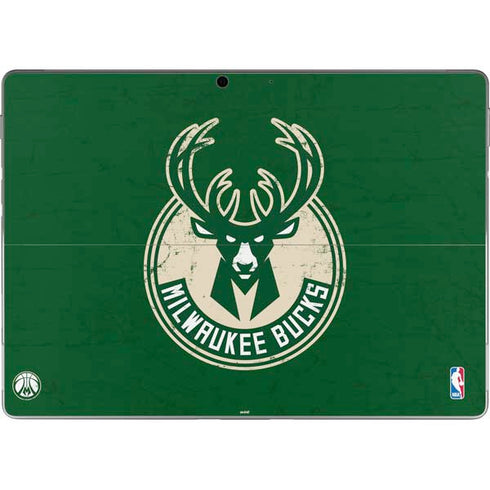 NBA Milwaukee Bucks Green Distressed Surface Pro 8 Skin