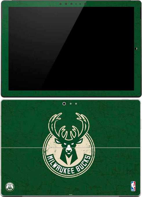 NBA Milwaukee Bucks Green Distressed Surface Pro (2017) Skin