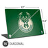 NBA Milwaukee Bucks Green Distressed Universal Laptop 16in (13 x 9.4in) Skin