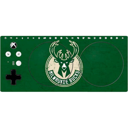 NBA Milwaukee Bucks Green Distressed Xbox Adaptive Controller Skin