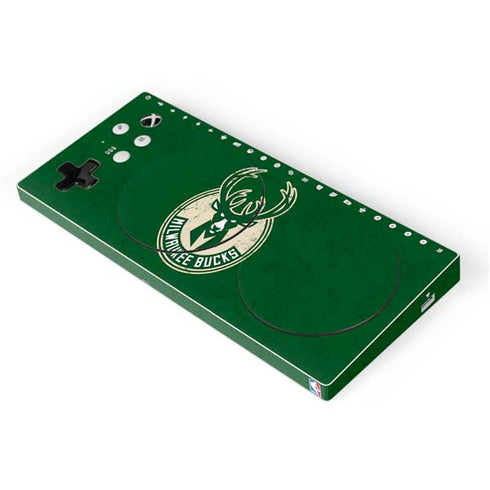 NBA Milwaukee Bucks Green Distressed Xbox Adaptive Controller Skin