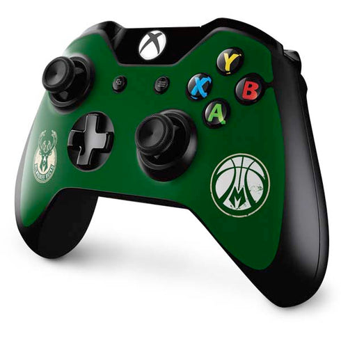 NBA Milwaukee Bucks Green Distressed Xbox One Controller Skin