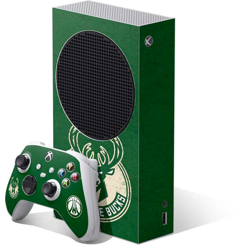 NBA Milwaukee Bucks Green Distressed Xbox Series S Bundle Skin