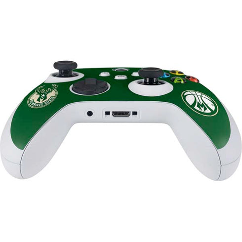 NBA Milwaukee Bucks Green Distressed Xbox Series S Controller Skin