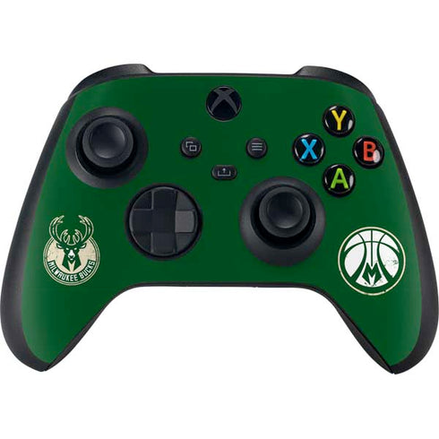 NBA Milwaukee Bucks Green Distressed Xbox Series X Controller Skin