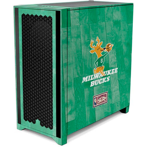 NBA Milwaukee Bucks Hardwood Classics Corsair 4000D Tempered Glass Mid-Tower ATX Case Skin