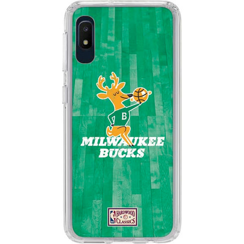 NBA Milwaukee Bucks Hardwood Classics Galaxy A10e Clear Case