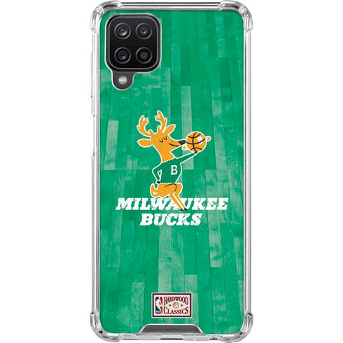 NBA Milwaukee Bucks Hardwood Classics Galaxy A12 Clear Case