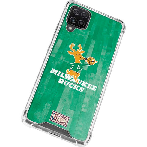 NBA Milwaukee Bucks Hardwood Classics Galaxy A12 Clear Case