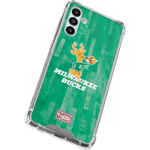 NBA Milwaukee Bucks Hardwood Classics Galaxy A13 5G Clear Case