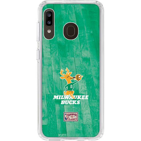 NBA Milwaukee Bucks Hardwood Classics Galaxy A20 Clear Case