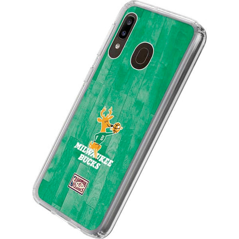 NBA Milwaukee Bucks Hardwood Classics Galaxy A20 Clear Case