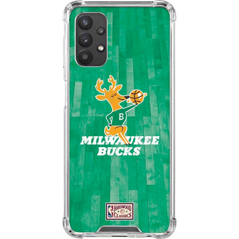 NBA Milwaukee Bucks Hardwood Classics Galaxy A32 5G Clear Case