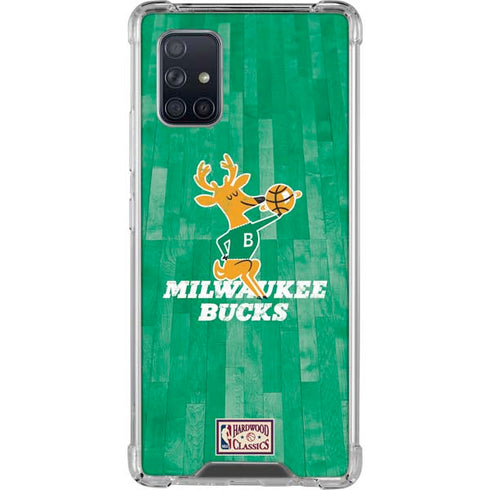 NBA Milwaukee Bucks Hardwood Classics Galaxy A71 5G Clear Case