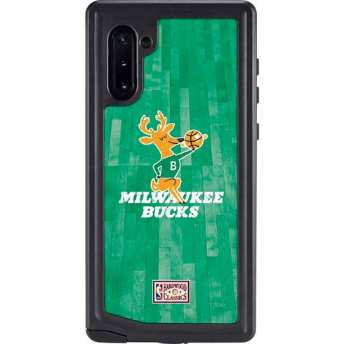 NBA Milwaukee Bucks Hardwood Classics Galaxy Note 10 Waterproof Case