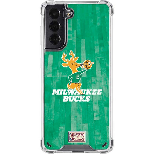 NBA Milwaukee Bucks Hardwood Classics Galaxy S21 5G Clear Case