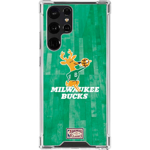 NBA Milwaukee Bucks Hardwood Classics Galaxy S22 Ultra Clear Case