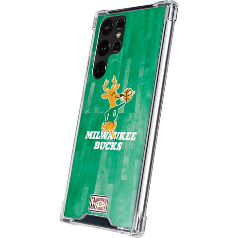 NBA Milwaukee Bucks Hardwood Classics Galaxy S22 Ultra Clear Case