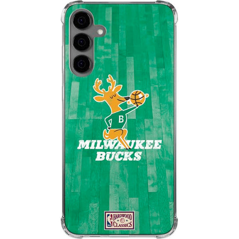 NBA Milwaukee Bucks Hardwood Classics Galaxy S24 Plus Clear Case