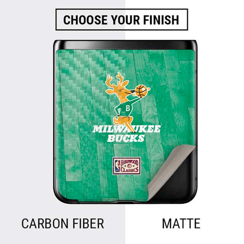 NBA Milwaukee Bucks Hardwood Classics Galaxy Z Flip Skin