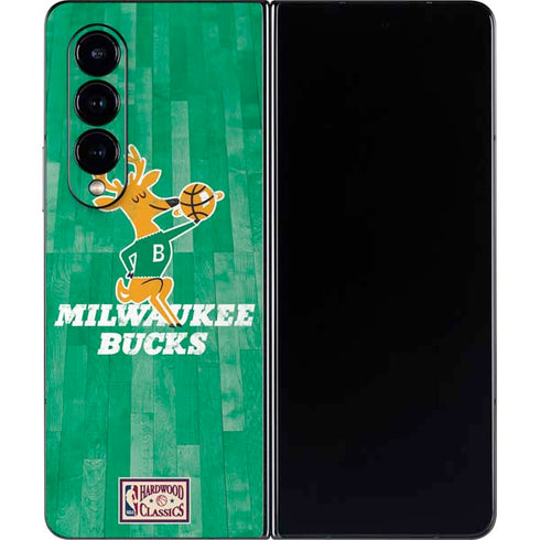NBA Milwaukee Bucks Hardwood Classics Galaxy Z Fold4 5G Skin