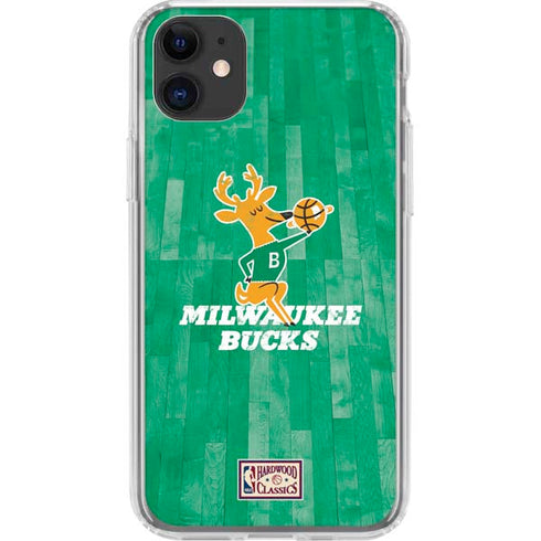 NBA Milwaukee Bucks Hardwood Classics iPhone 11 Clear Case