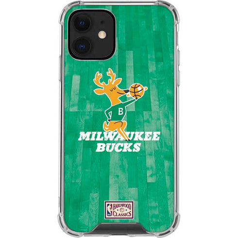 NBA Milwaukee Bucks Hardwood Classics iPhone 12 Clear Case