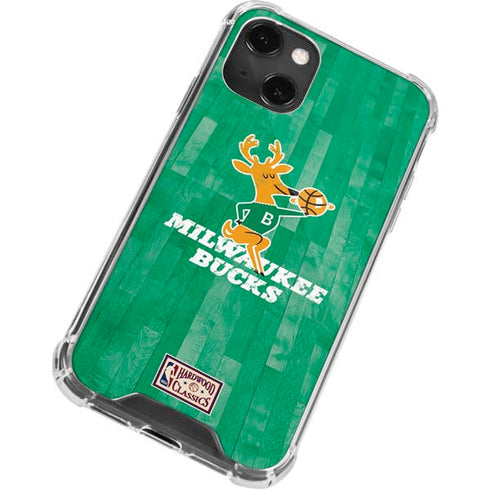 NBA Milwaukee Bucks Hardwood Classics iPhone 13 Mini Clear Case