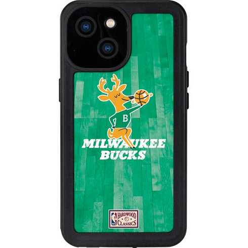 NBA Milwaukee Bucks Hardwood Classics iPhone 13 Mini Waterproof Case