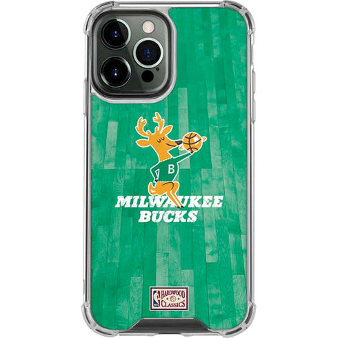 NBA Milwaukee Bucks Hardwood Classics iPhone 13 Pro Max Clear Case