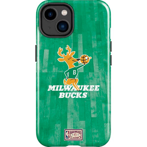 NBA Milwaukee Bucks Hardwood Classics iPhone 15 Plus Impact Case