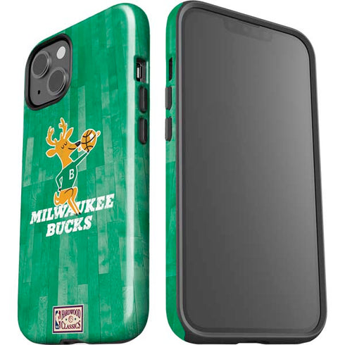 NBA Milwaukee Bucks Hardwood Classics iPhone 15 Plus Impact Case