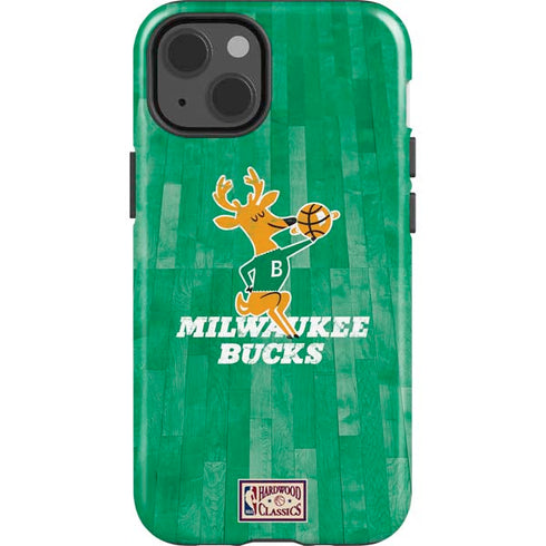 NBA Milwaukee Bucks Hardwood Classics iPhone 15 Impact Case