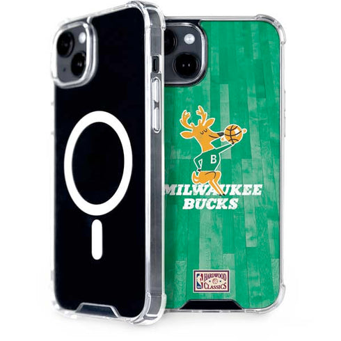 NBA Milwaukee Bucks Hardwood Classics iPhone 15 Plus MagSafe Case