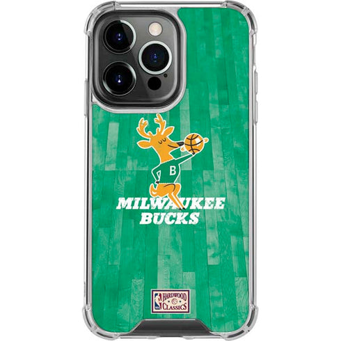 NBA Milwaukee Bucks Hardwood Classics iPhone 14 Pro Clear Case