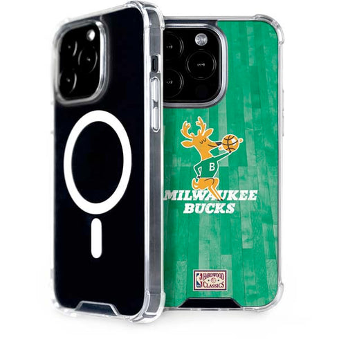 NBA Milwaukee Bucks Hardwood Classics iPhone 14 Pro MagSafe Case