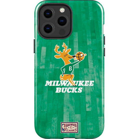 NBA Milwaukee Bucks Hardwood Classics iPhone 15 Pro Max Impact Case