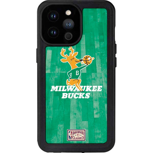 NBA Milwaukee Bucks Hardwood Classics iPhone 14 Pro Max Waterproof Case