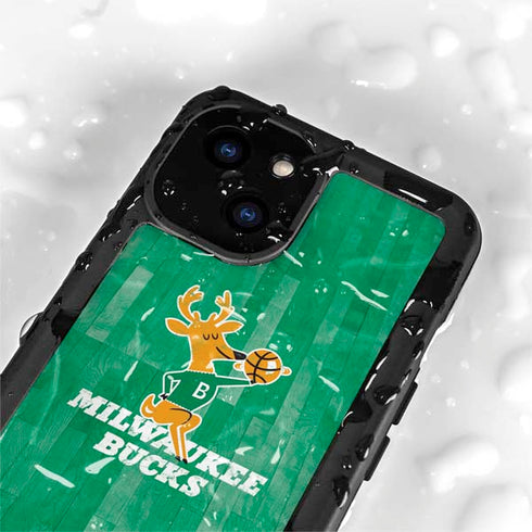 NBA Milwaukee Bucks Hardwood Classics iPhone 15 Plus Waterproof Case
