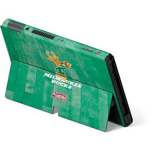 NBA Milwaukee Bucks Hardwood Classics Nintendo Switch OLED (2021) Skin