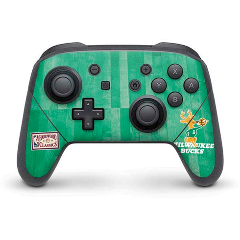 NBA Milwaukee Bucks Hardwood Classics Nintendo Switch Pro Controller Skin