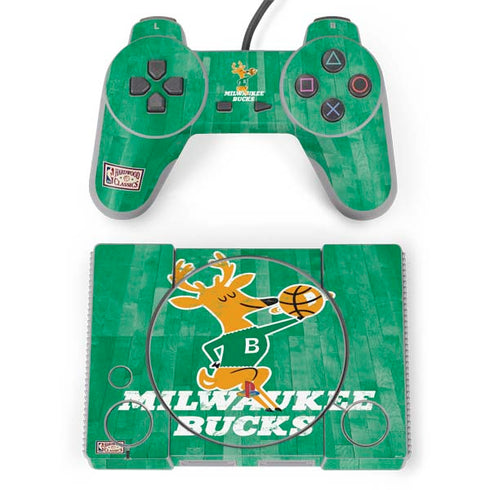 NBA Milwaukee Bucks Hardwood Classics PlayStation Classic Bundle Skin
