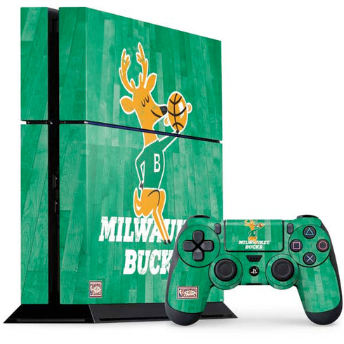 NBA Milwaukee Bucks Hardwood Classics PS4 Console and Controller Bundle Skin