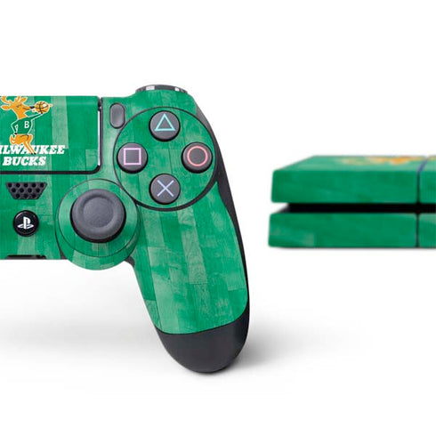 NBA Milwaukee Bucks Hardwood Classics PS4 Console and Controller Bundle Skin