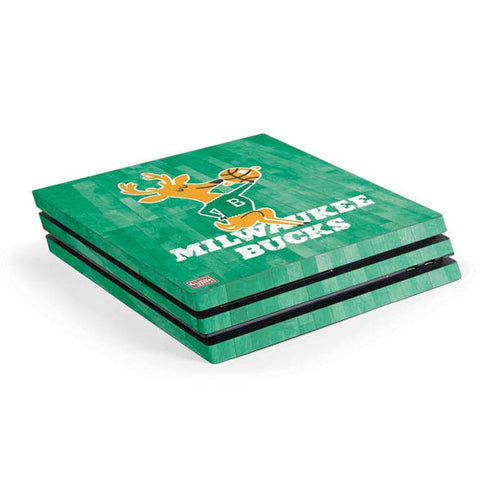 NBA Milwaukee Bucks Hardwood Classics PS4 Pro Console Skin