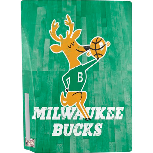NBA Milwaukee Bucks Hardwood Classics PS5 Console Skin