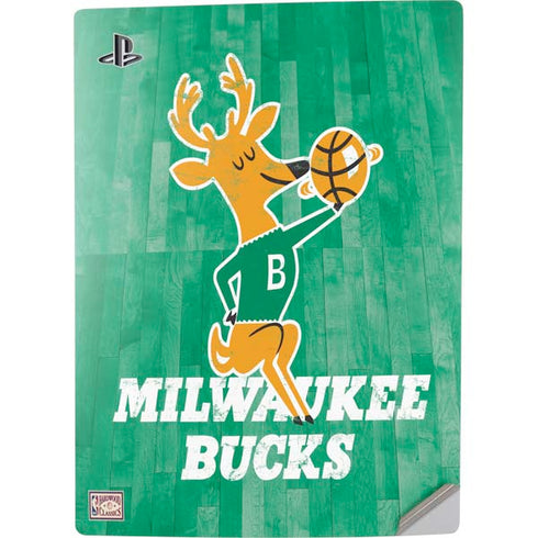 NBA Milwaukee Bucks Hardwood Classics PS5 Digital Edition Console Skin
