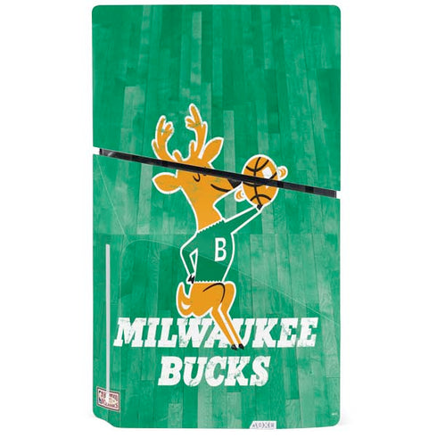 NBA Milwaukee Bucks Hardwood Classics PS5 Slim Disk Console Skin